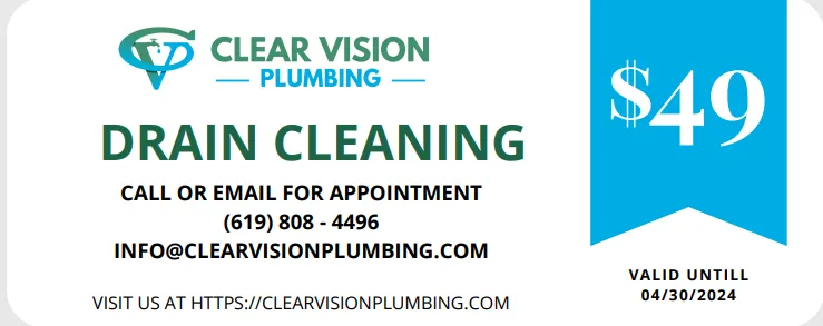 Professional drain cleaning for homes in Chula Vista, CA by Clear Vision Plumbing