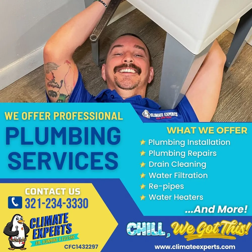 Expert plumbing repair service in Melbourne, FL - Climate Experts Air, Plumbing & Electric