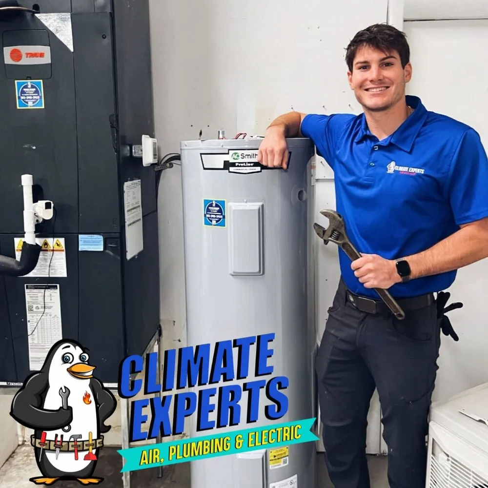 Emergency water heater service in Melbourne, FL by Climate Experts Air, Plumbing & Electric