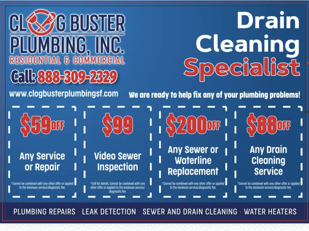 Slide of Clog Buster Plumbing