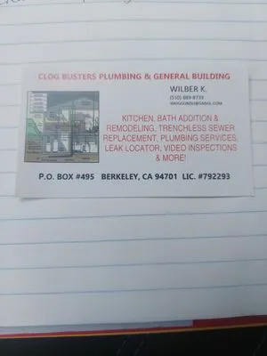 Clogbusters Plumbing & General Building Logo