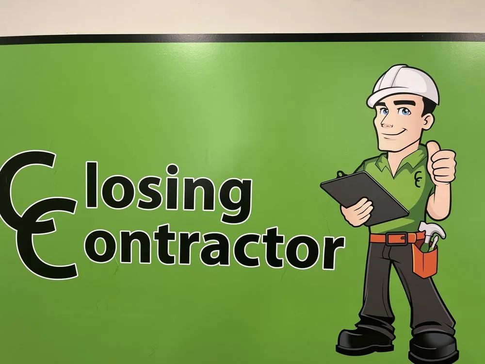 Slide of Closing Contractor