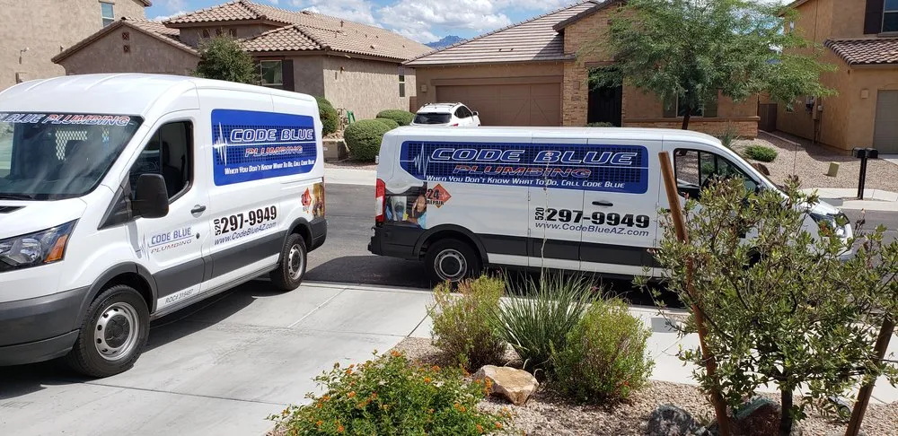 Slide of Code Blue Plumbing