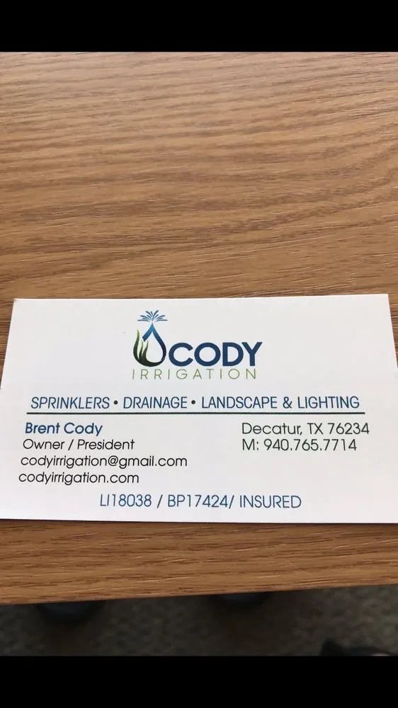 Slide of Cody Irrigation Landscape & Lighting