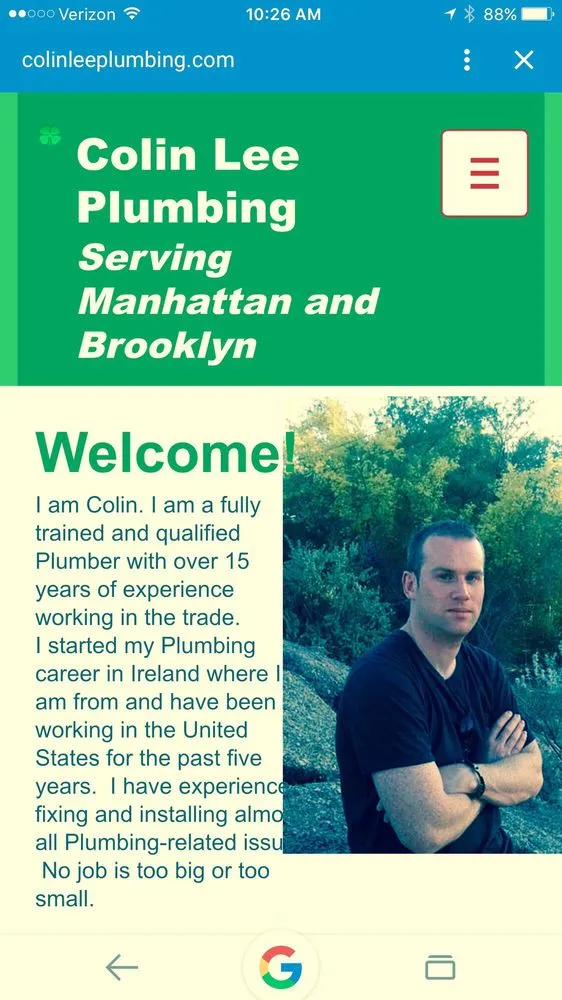 Slide of Colin Lee Plumbing