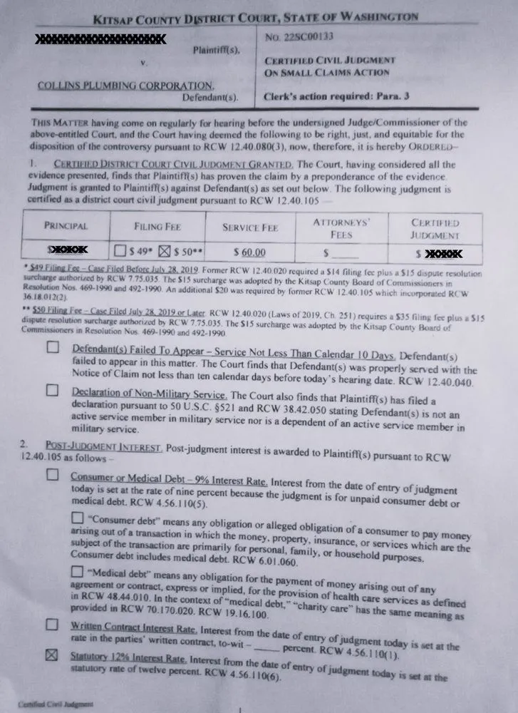 Slide of Collins Plumbing