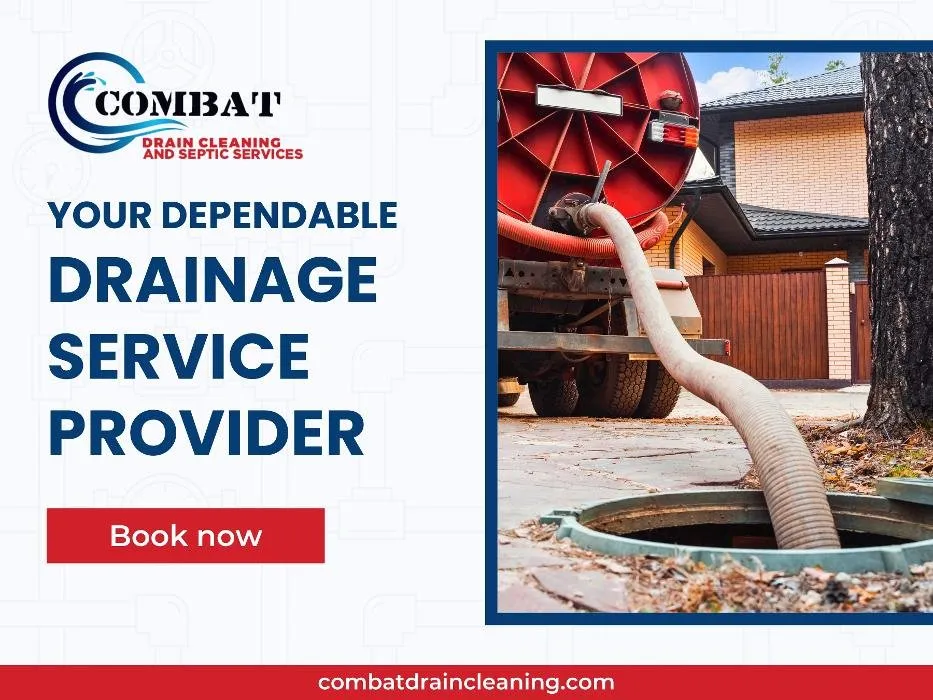 Slide of Combat Drain Cleaning and Septic Services