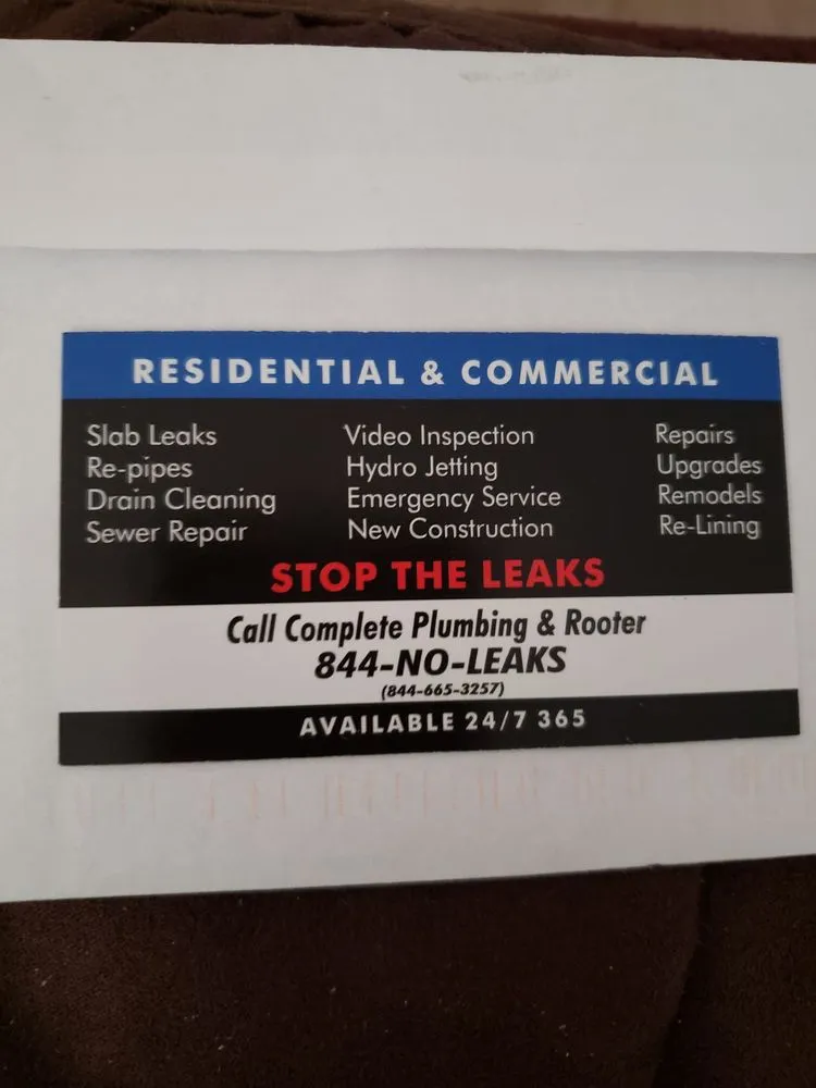 Slide of Complete Plumbing And Rooter