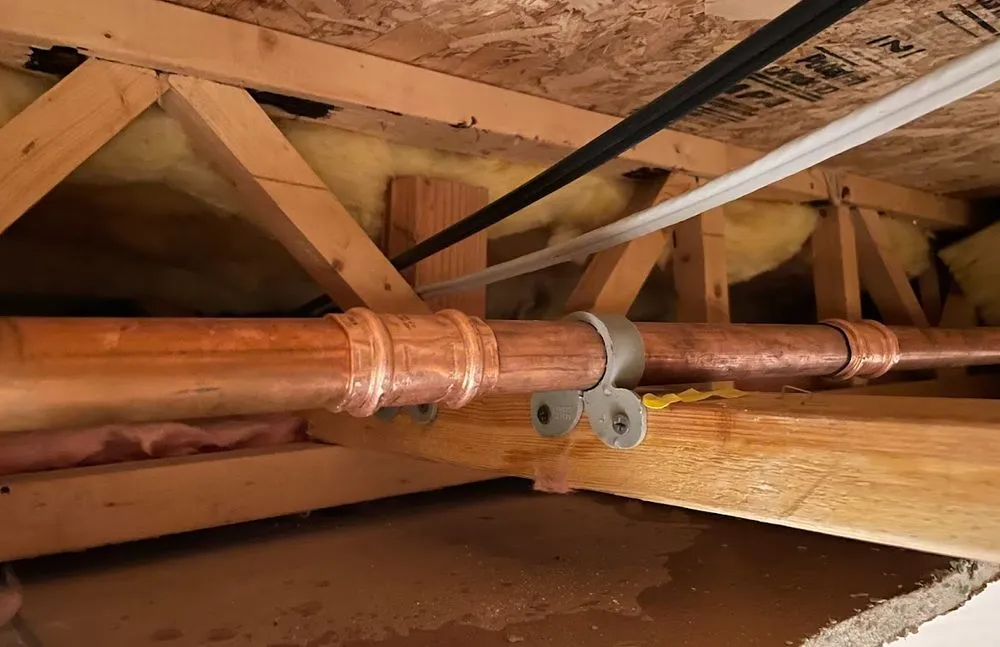 Slide of Copper & Iron Plumbing