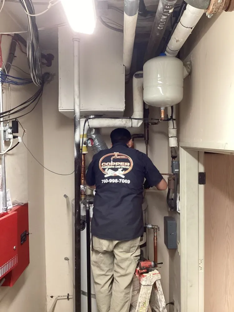 Slide of Copper Plumbing and Drain