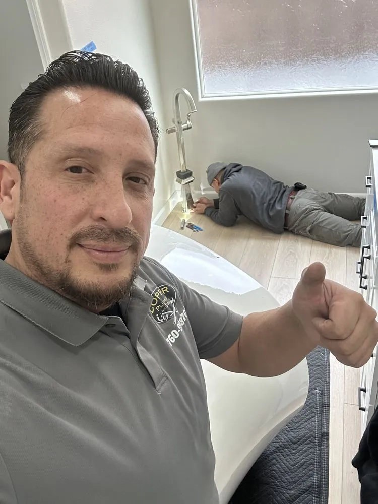 Slide of Copper Plumbing and Drain