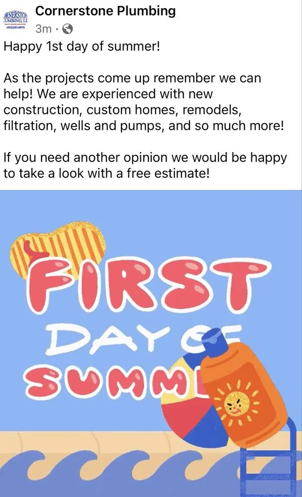 Slide of Cornerstone Plumbing