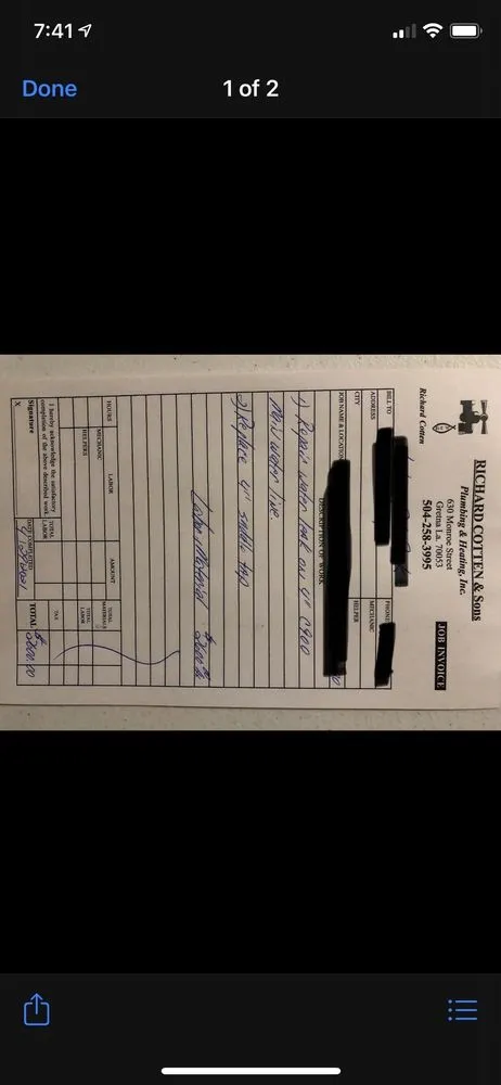 Slide of Cotten Richard & Sons Plumbing & Heating