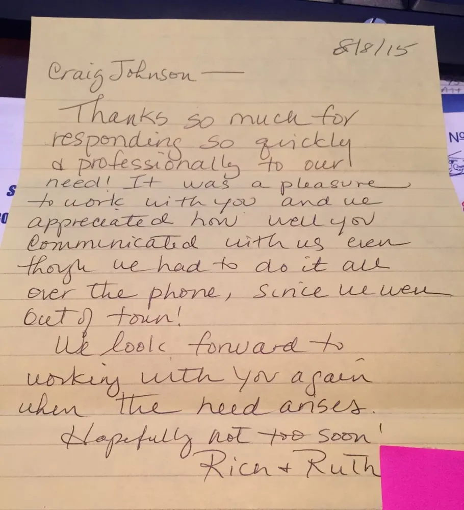 Slide of Craig Johnson Plumbing