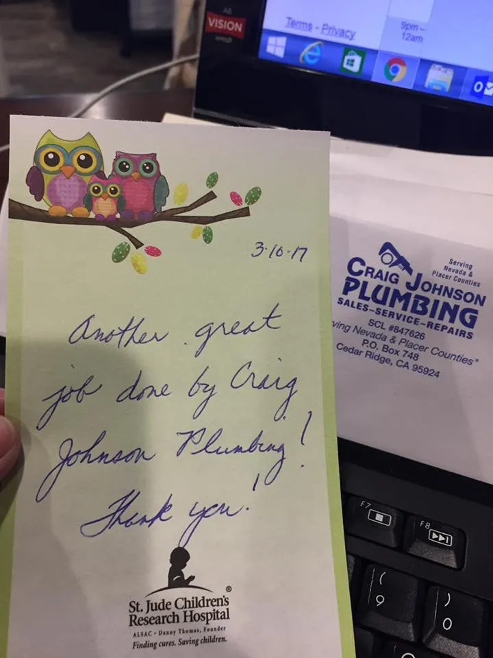 Slide of Craig Johnson Plumbing