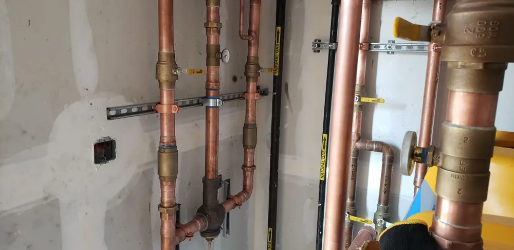 Slide of Cross Joint Plumbing and Heating