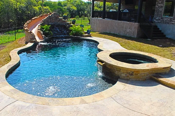 Slide of Crystal Springs Custom Pools