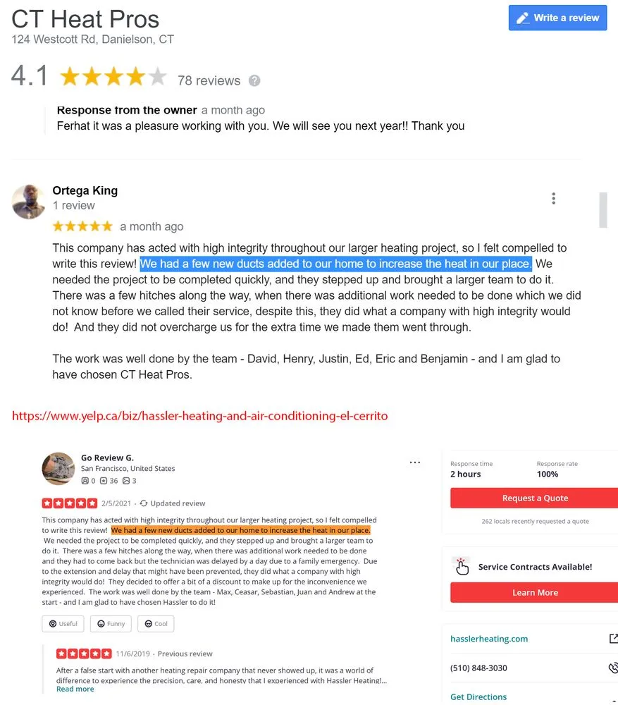 Slide of CT Heat Pros of Northeast Connecticut