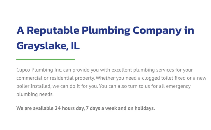 Slide of Cupco Plumbing