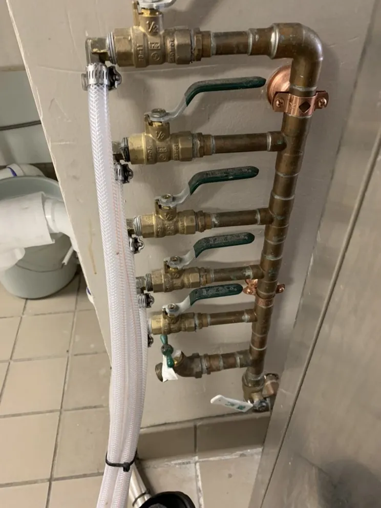 Slide of CW plumbing