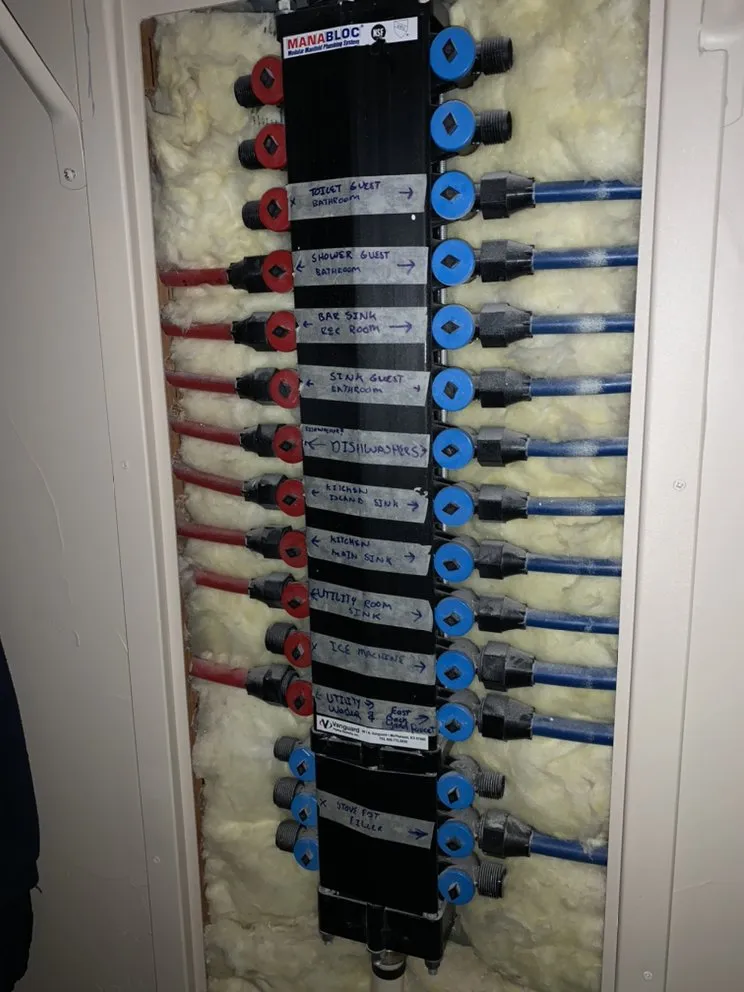 Slide of CW plumbing