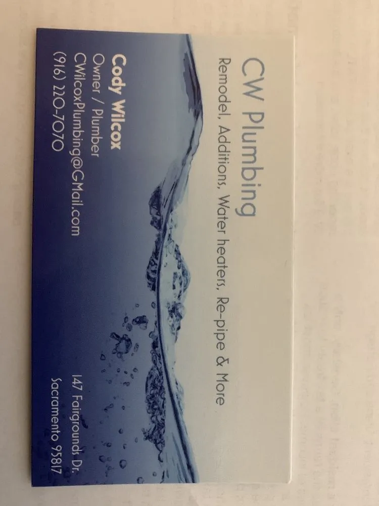 Slide of CW plumbing