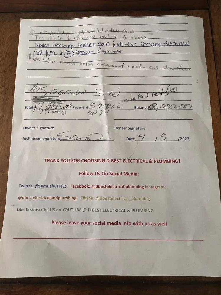 Affordable emergency plumbing service in Riverdale, GA - D Best Electrical & Plumbing