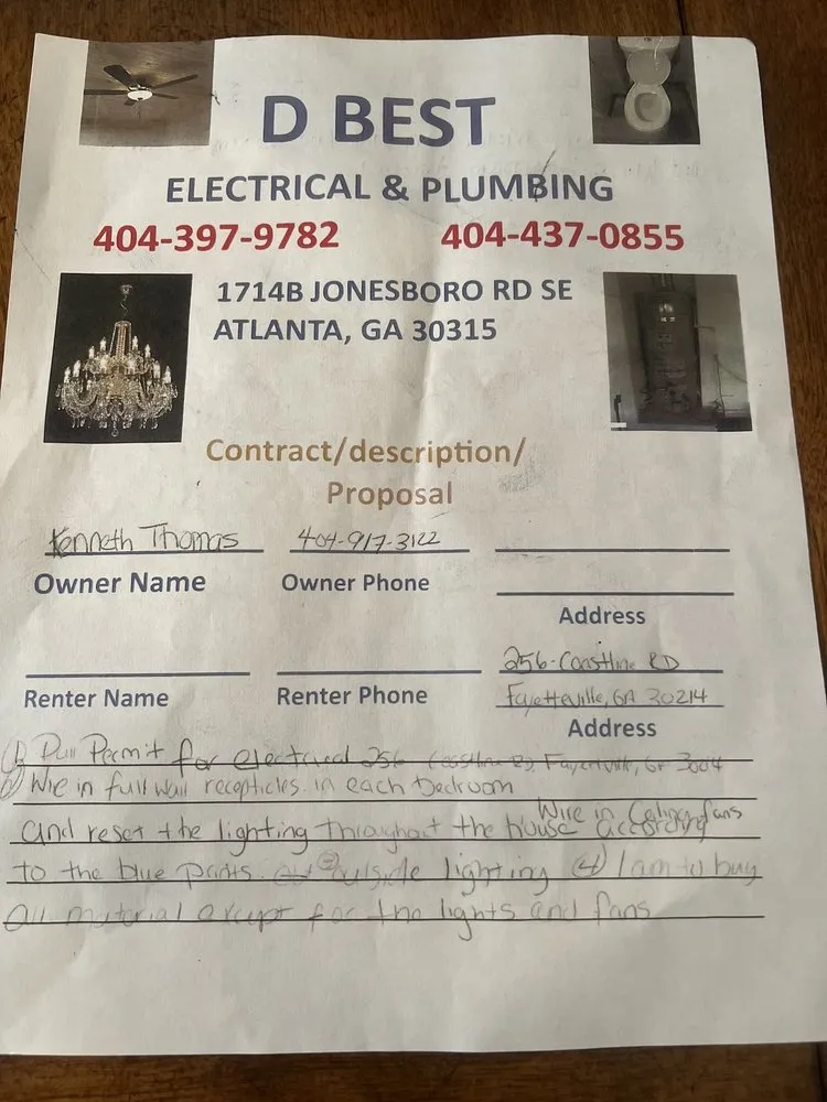 Expert plumbing repair experts serving Riverdale, GA - D Best Electrical & Plumbing