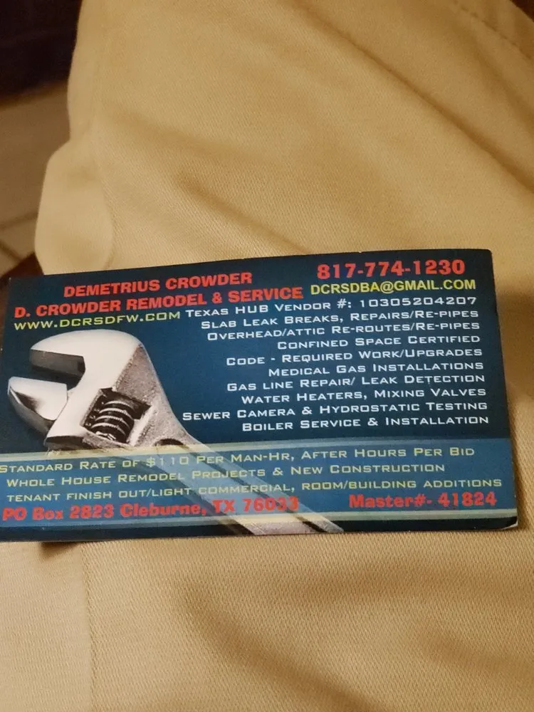 Slide of D Crowder Remodel & Service