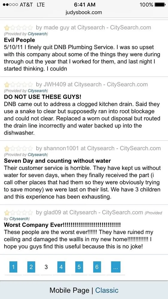 Slide of D N B Plumbing