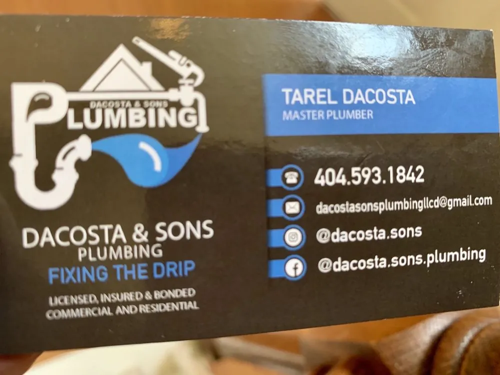 Slide of Dacosta & Sons Plumbing