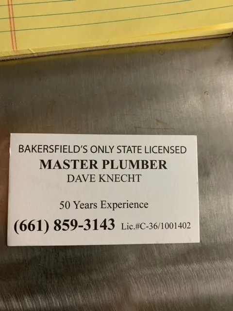 Reliable emergency plumbing for homes in Bakersfield, CA by Dave Knecht Plumbing