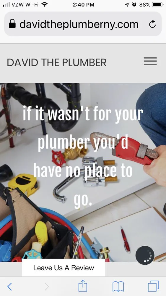 Slide of David the Plumber