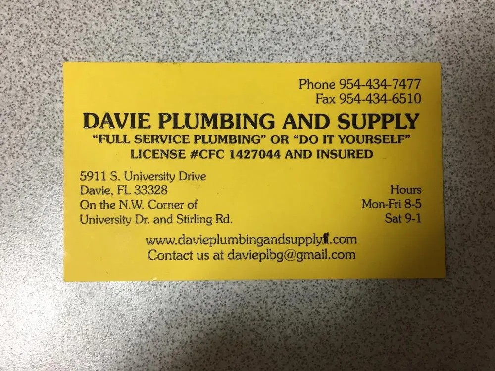 Slide of Davie Plumbing and Supply