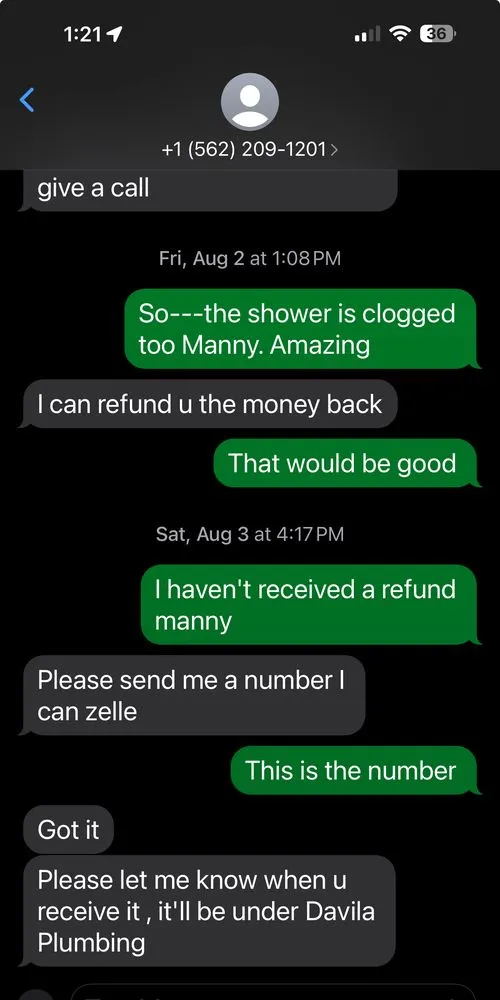 Slide of Davila Plumbing Company