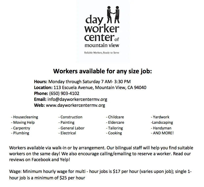 Slide of Day Worker Center of Mountain View