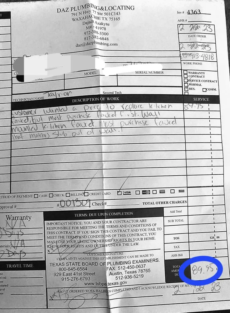 Slide of DAZ Plumbing & Locating