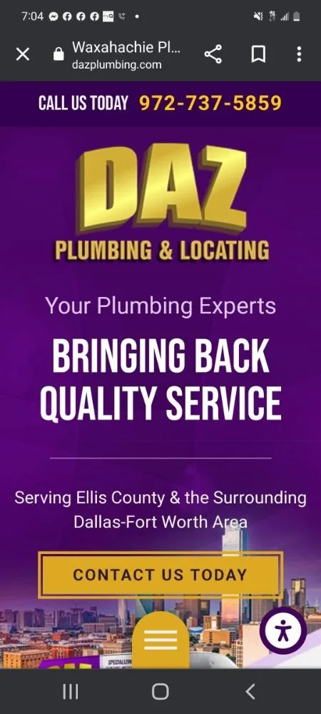 Slide of DAZ Plumbing & Locating