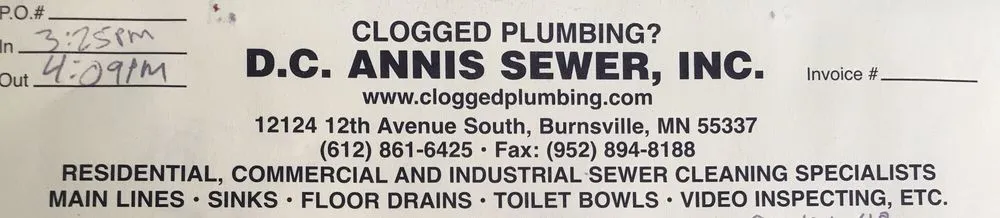 Slide of DC Annis Sewer