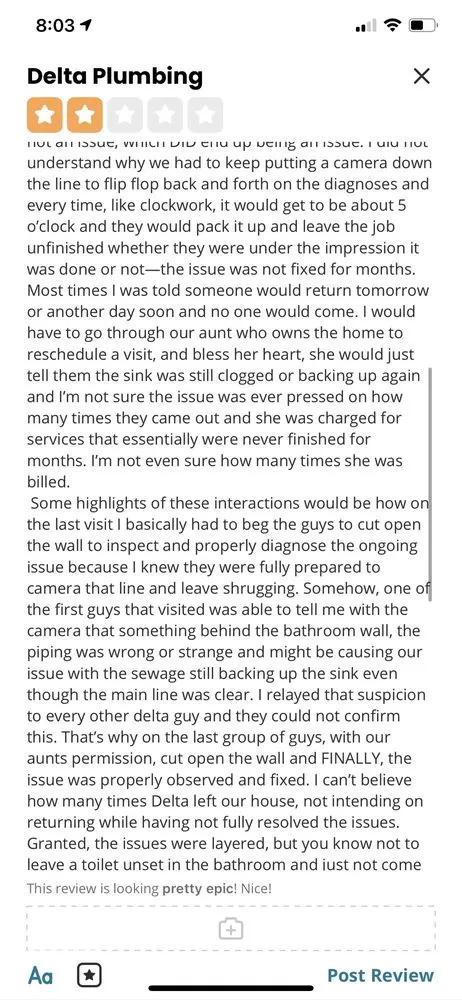 Slide of Delta The Educated Plumber