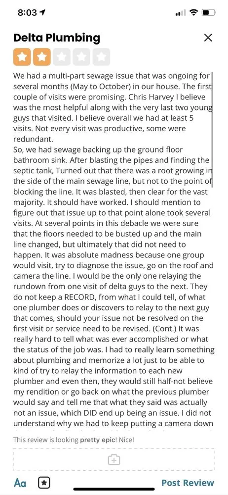 Slide of Delta The Educated Plumber