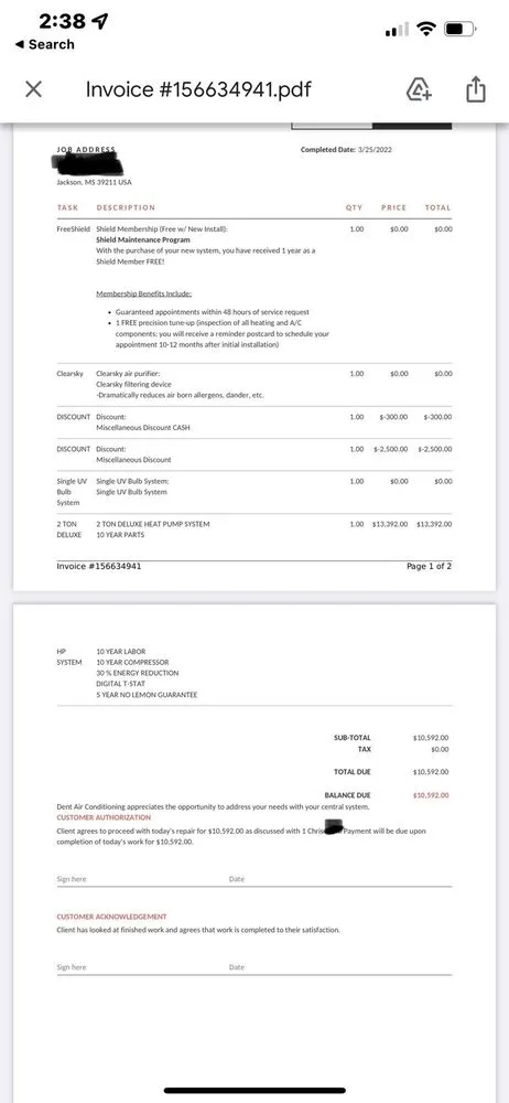 Slide of Dent Air Conditioning Heating & Plumbing