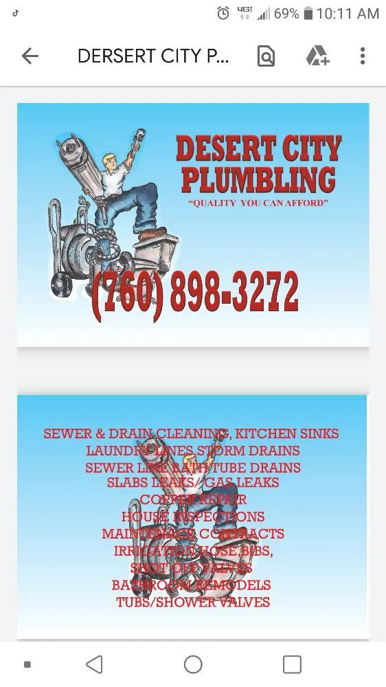 Slide of Desert Cities Plumbing