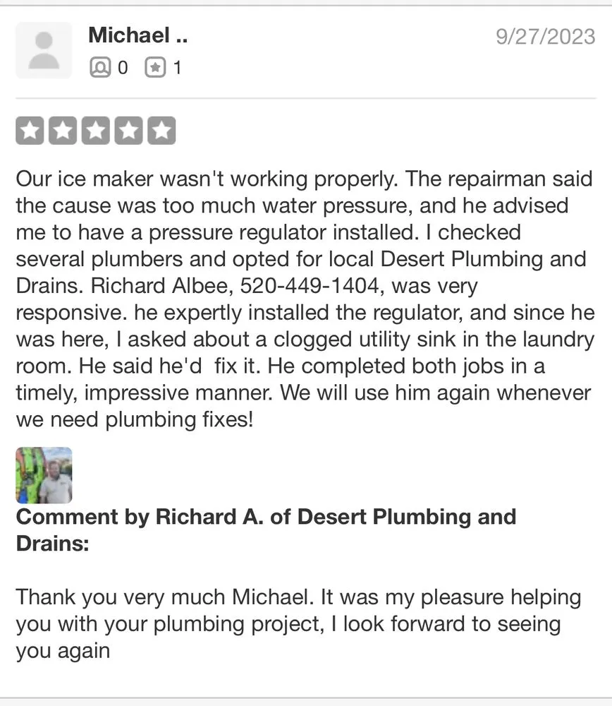 Slide of Desert Plumbing and Drains