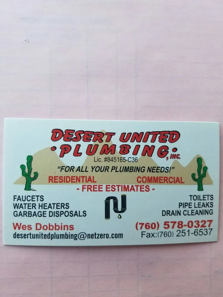 Slide of Desert United Plumbing