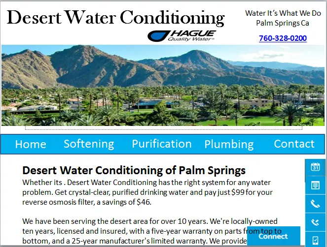 Slide of Desert Water Conditioning