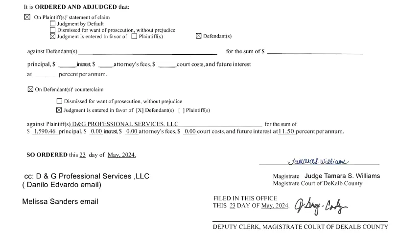 Slide of D&G Professional Services