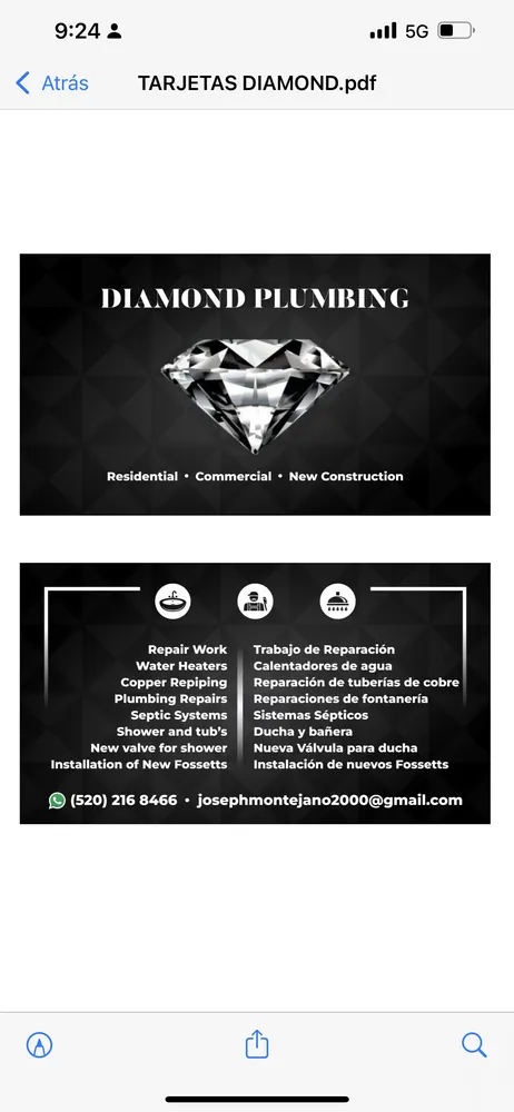 Slide of Diamond plumbing