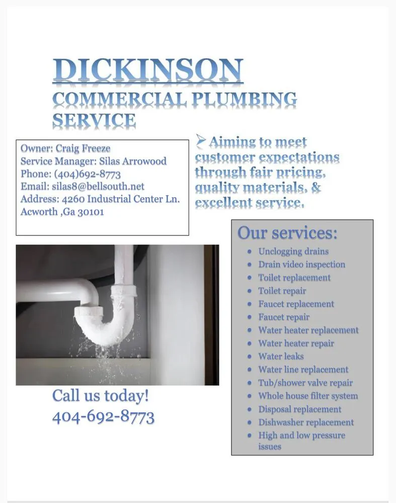 Slide of Dickinson Commercial Plumbing