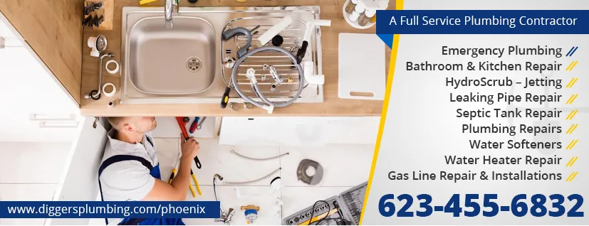 Slide of Diggers Plumbing Phoenix